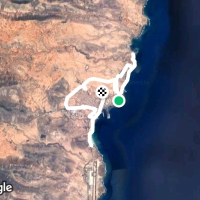 Puerto del Rosario - Puerto Laja - Playa Blanca walking route map in Puerto del Rosario