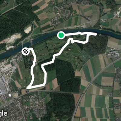 Golf course walking route map in Deitingen