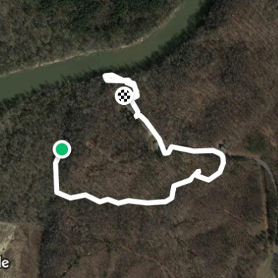 Boone's Cave Park walking route map in Lexington