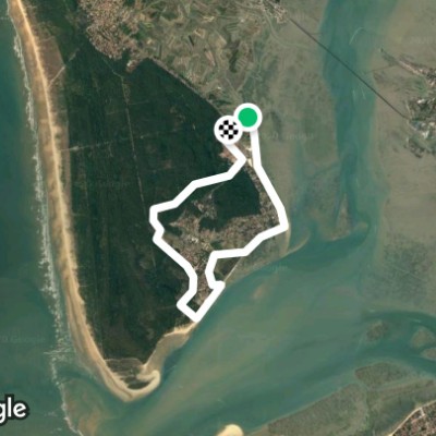 Oléron saint trojan walking route map in Saint-Trojan-les-Bains