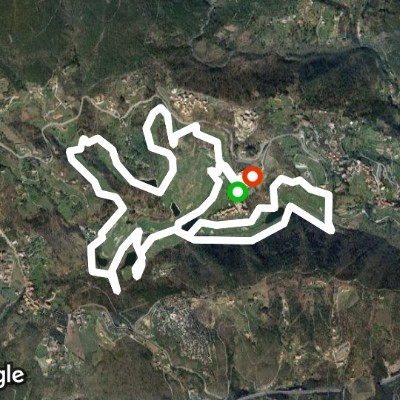 Sant'Anna golf Cogoleto internal path walking route map in Lerca