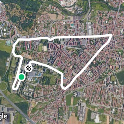 Nichelino tour walking route map in Nichelino
