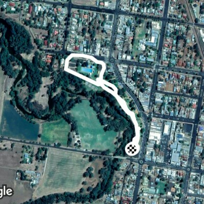 Library to library around pool walking route map in Wellington