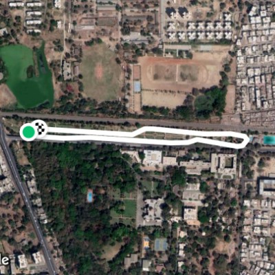 Laalbaug garden walking route map in Vadodara