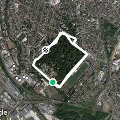 Park of the Colombière walking route map in Longvic