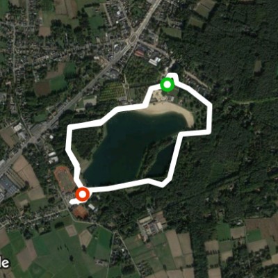 The star walking route map in Temse