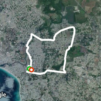 Barbados Community College (BCC) via My Lords Hill walking route map in Bridgetown