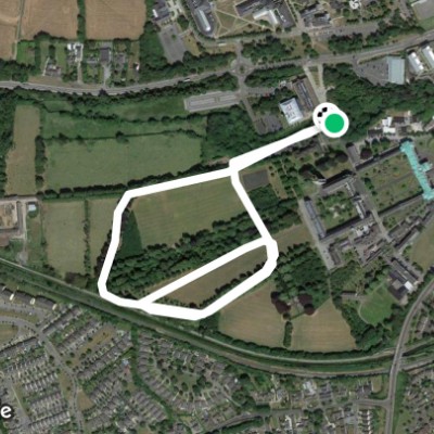 College track walking route map in Maynooth