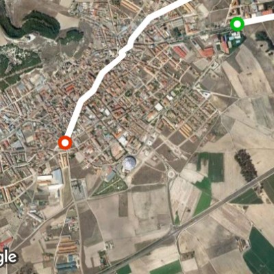 Hermitage Park walking route map in Íscar