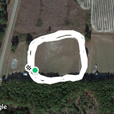 The park walking route map in Abbeville