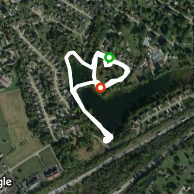 Wilborn park walking route map in La Grange