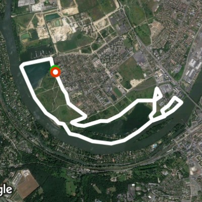 Grass People's Park walking route map in Carrières-sous-Poissy