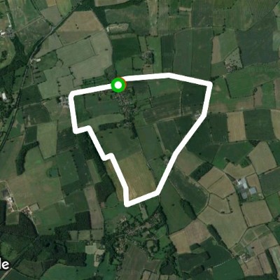 Claxton Triangle walking route map in Pocklington
