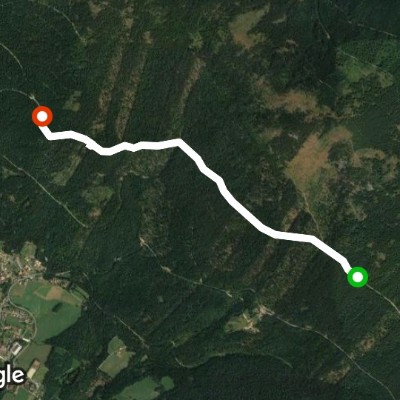 Bavarian forest walking route map in Lohberg