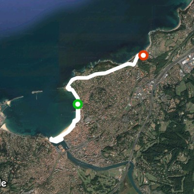 Erromardie St Jean de Luz. walking route map in Saint-Jean-de-Luz