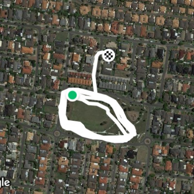 Rose Hedge Reserve walking route map in Sydenham