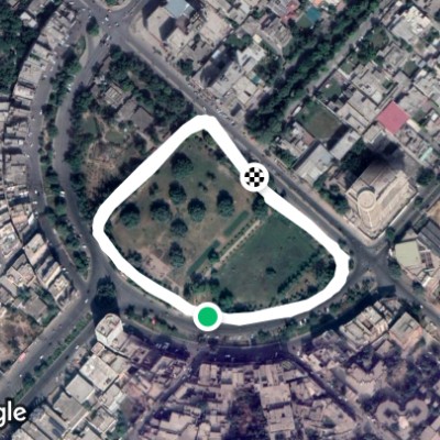 D Ground, Faisalabad walking route map in Faisalabad