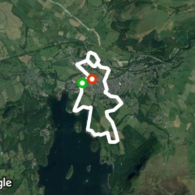 Derwent water walking route map in Keswick