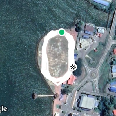 Esplanade Sipitang walking route map in Sipitang