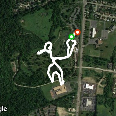 Cox Arboretum and Gardens MetroPark walking route map in Woodbourne-Hyde Park