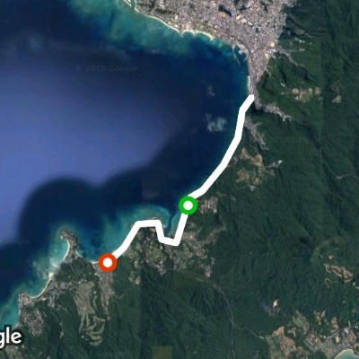 Okinawa Magpie Coastal Road Run walking route map in Nago