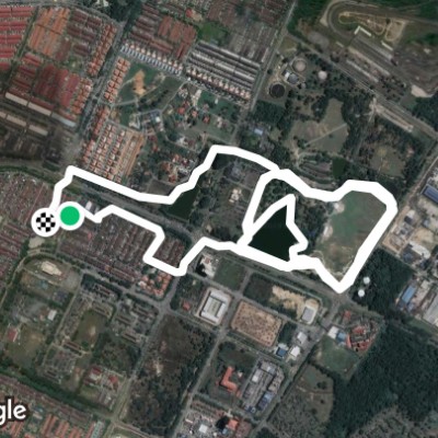 Roses 16 via Park Hill Bukit Layang PG walking route map in Pasir Gudang