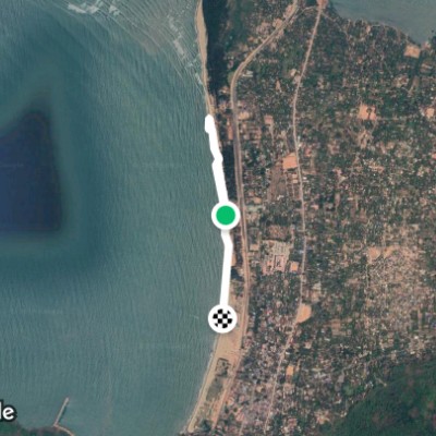 Karwar beach india walking route map in Karwar
