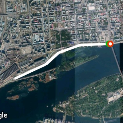 Круг 5км по набережной Енисея