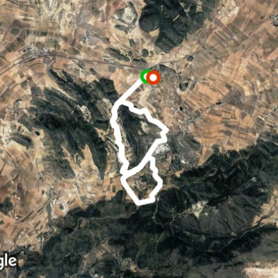 Xirivell walking route map in Monòver