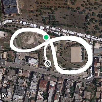 Toronto Park walking route map in Adelfia