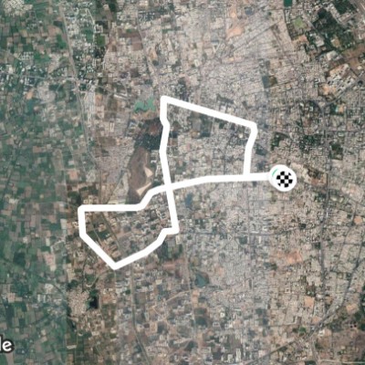 Gotri Road 📍 walking route map in Vadodara