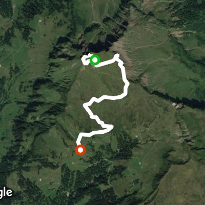 Schoppernau walking route map in Bezau