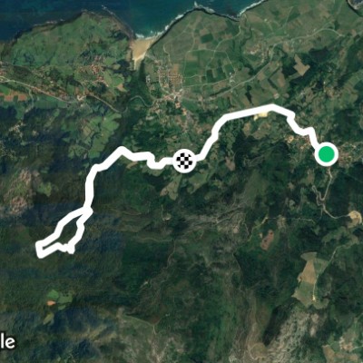 Northern trail part one walking route map in Reocín