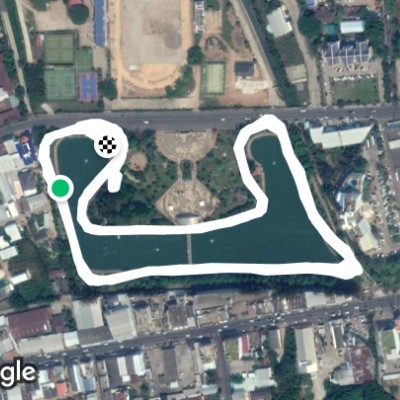 Mukdahan walking route map in Mukdahan