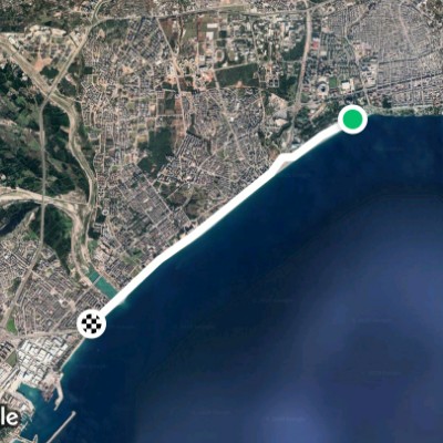 Antalya Beach bicycle track full