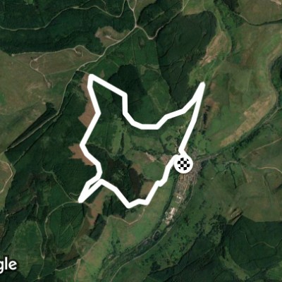 Glyncorrwg mountain circular walking route map in Glyncorrwg