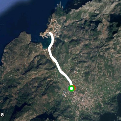 Pont d'en Barona - Port walking route map in Sóller
