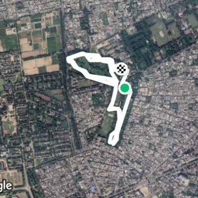 Rose Garden walking route map in Ludhiana
