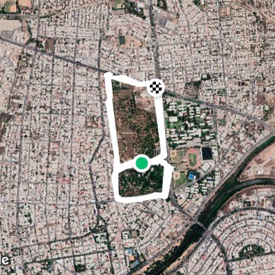 Botanical Garden walking route map in Culiacán