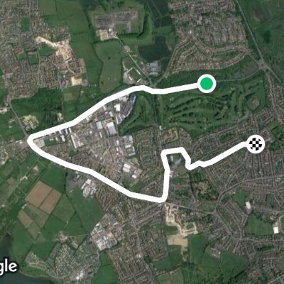 Granby Way cyclepath walking route map in Weymouth