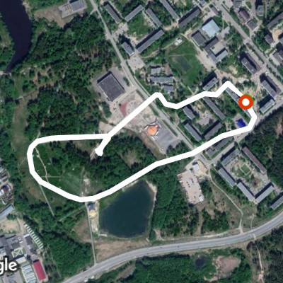 Park 220 years Yegoryevsk walking route map in Yegoryevsk