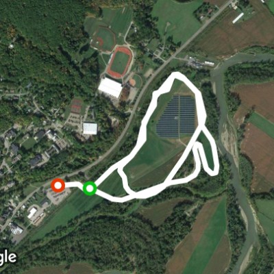 Houghton College Field Route walking route map in Fillmore