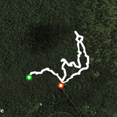 Honuaʻula Forest Reserve walking route map in Holualoa