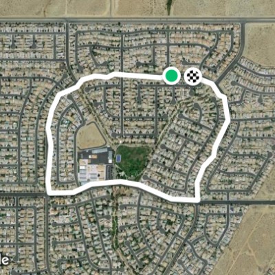 Reno Loop Road East walking route map in Victorville