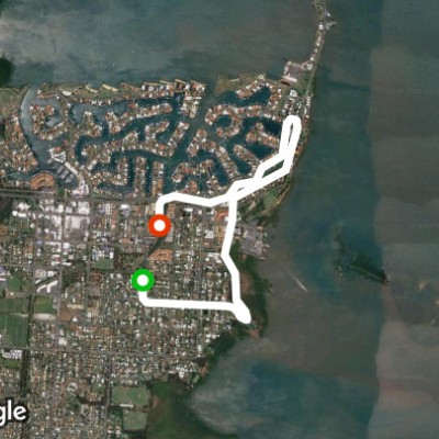 Oyster and Cleveland Points walking route map in Cleveland