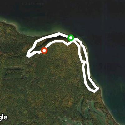 Eagle Trail walking route map in Sister Bay