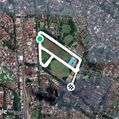 Rampage Field walking route map in Malang