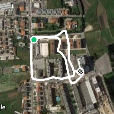 Route in Póvoa walking route map in Amorim