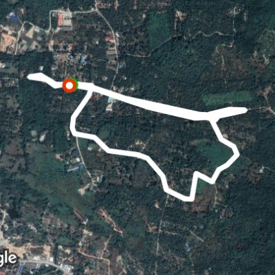 Koh Phangan walking route map in Nai Suan