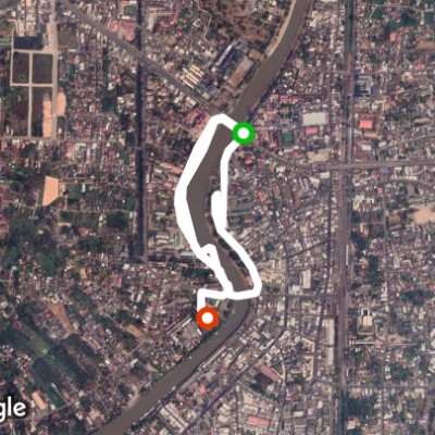 Chom In Public Park walking route map in ต.นิคมพัฒนา